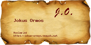 Jokus Ormos névjegykártya